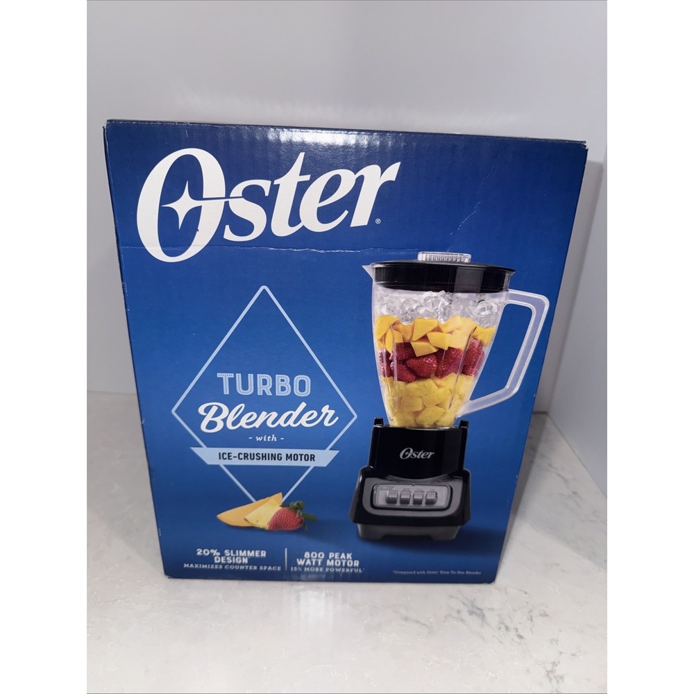 Oster Turbo Blender 800-Watt Black – 6-Cup Jar – High Speed Kitchen Blender